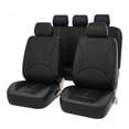 thumbnail image 2 of PU Leather seat Covers, Washable Front Rear Seat Covers, Classic Waterproof Protector for Vehicles Suvs Car Accessories Black 2pcs, 2 of 5