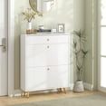 thumbnail image 2 of HOMCOM Armoire de Rangement pour Chaussures avec 2 Tiroirs Basculants pour 12 Paires de Chaussures, Blanc, 2 of 10
