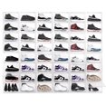 thumbnail image 1 of OLLIE XL Shoe Storage Boxes – Foldable and Stackable Shoe Storage Organizer for Closet – Clear HardFor Up to Size 13 – Acrylic Shoe Box Storage Containers for Jordan, Sneakers, Boots (48-Pack, Clear), 1 of 5