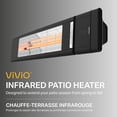 thumbnail image 2 of Stelpro Vivio Chauffage de Patio Infrarouge, Usage Extérieur et Intérieur, Résistant à l'Eau IP65, Télécommande, Lampe à Filament de Carbone, Construction en Aluminium Durable, Fini Noir (4000 W), 2 of 13