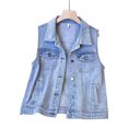 thumbnail image 3 of Gilet Sans Manches à Boutons devant pour Femmes, Col Rabattu, Coupe Ajustée, Gilet Décontracté en Polyester, Noir, Longueur Régulière, pour le Travail Ou les Fêtes, 3 of 8