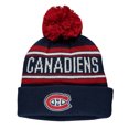 thumbnail image 1 of Youth Montreal Canadiens NHL Wordmark Jacquard Cuffed Knit Pom Pom Toque, 1 of 1