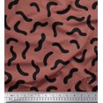 thumbnail image 1 of Soimoi Brown Moss Georgette Fabric Brush Stroke Abstract Print Sewing Fabric Yard 42 Inch Wide, 1 of 3