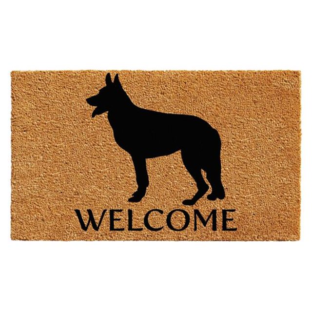 Calloway Mills 102982436 2 x 3 ft. German Shepherd Rectangular Doormat, Natural & Black