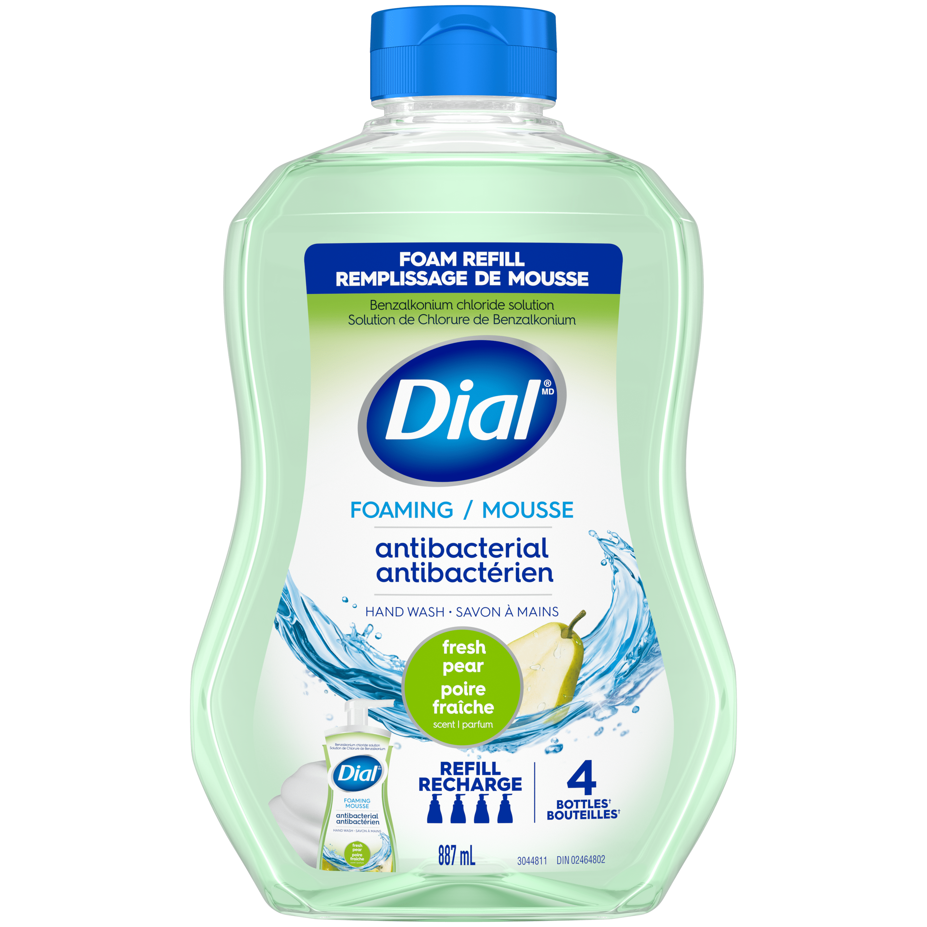 Dial Antibacterial Foaming Hand Wash, Fresh Pear Scent, 221ml, Dermatologist Tested, pH Balanced, Free from Silicones, Parabens, Phthalates, SLES/SLS