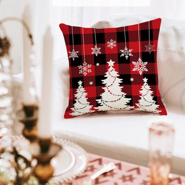 Taie d'Oreiller de Noël pour Canapé Coussin de Dos