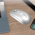 thumbnail image 5 of Slim Rechargeable Wireless Mouse, 2.4G Portable Optical Silent Ultra Thin Wireless Computer Mouse with USB Receiver and Type C Adapter, Compatible with PC, Laptop, Notebook, Desktop, 5 of 5