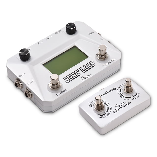 Rowin Pédale de Batterie Rétroéclairée LCD avec Fonctions d'Enregistrement et de Boucle pour Guitare Électrique - 40 Motifs de Rythmes, Design Compact, Prises Entrée/sortie 3.5mm, Son de Haute Qualité