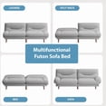 thumbnail image 2 of Homall Canapé-Lit Futon avec Dossier Réglable et Accoudoirs Réglables à Cinq Angles Canapé pour Petits Espaces Salon Bureau, 2 of 7