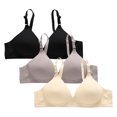 thumbnail image 1 of Plebaso Bras for Women Wireless Push up Bralettes Full Coverage Padded Womens Everyday Bras Multipacks, 1 of 5