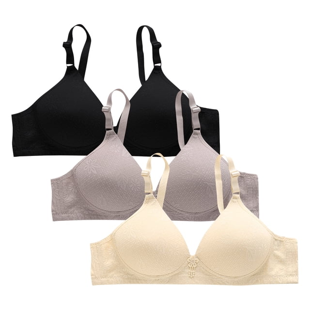 Plebaso Bras for Women Wireless Push up Bralettes Full Coverage Padded Womens Everyday Bras Multipacks