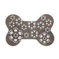 thumbnail image 1 of Braided Cotton Bone Shape Pet Mat (Gray Paws), 1 of 1