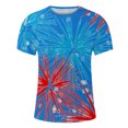 thumbnail image 4 of LSLJS Men's Patriotic Shirts Independence Day Stripes Print T-Shirts Round Neck Short Sleeve Shirts, 4 of 5