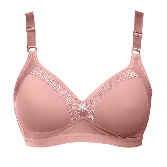 Ersazi Bras for Large Breasts Fashion Women's Bra Wire Free Underwear Onepiece Bra Everyday Underwear Bras On Clearance Coffee 38