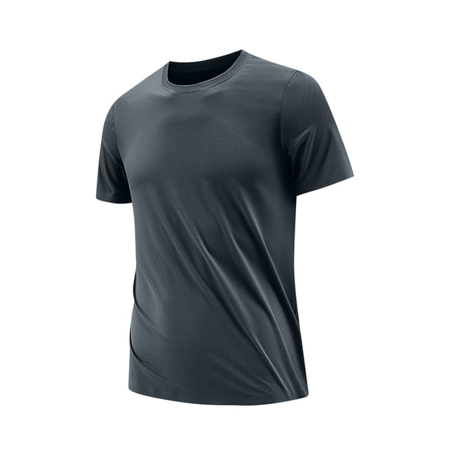 LNWUY Men's Plus Size Short Sleeve UPF 50+ T-Shirt Quick Dry Rash Guard Athletic Running Swim Top Tee Performance Water Shirts Gray L