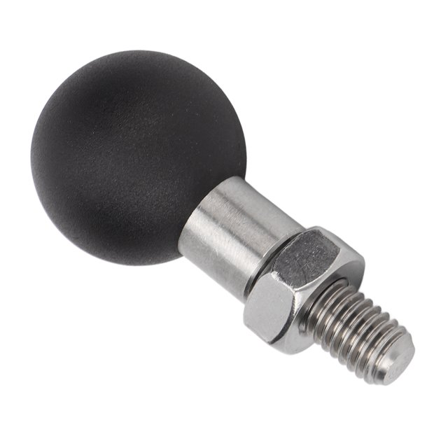 Ball Adapter, Widely Rubber Head Right Hand Thread Sturdy Structure Threaded Ball Adapter for Holder M8,M10
