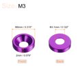 thumbnail image 2 of Unique Bargains Lot de 30 Rondelles à Encastrer M3 en Alliage d'Aluminium Anodisé, Violet, 2 of 4