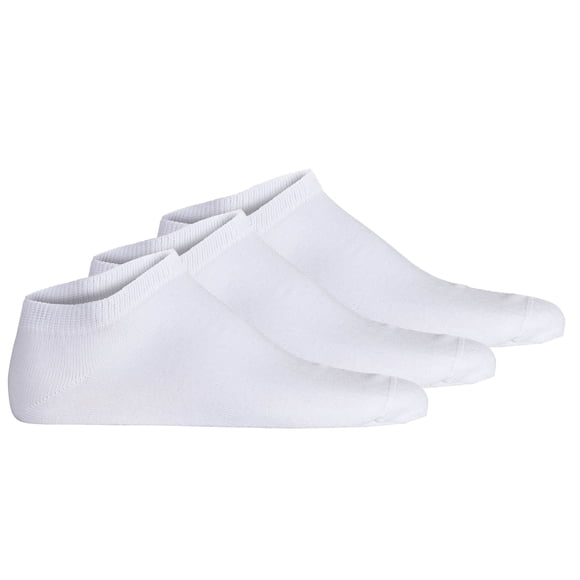Hudson Chaussettes de Sport Unisexes, Lot de 3 - Faciles, Revers Confort, Chaussettes Courtes, Couleur Unie Blanc 35-38 (UK 3-5)
