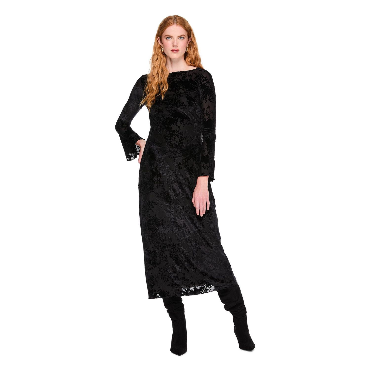 George Women's Burnout Velvet Maxi Dress