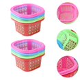 thumbnail image 3 of 1 Ensemble de Petits Paniers en Plastique de Forme Carrée Colorée 6pcs, 3 of 10