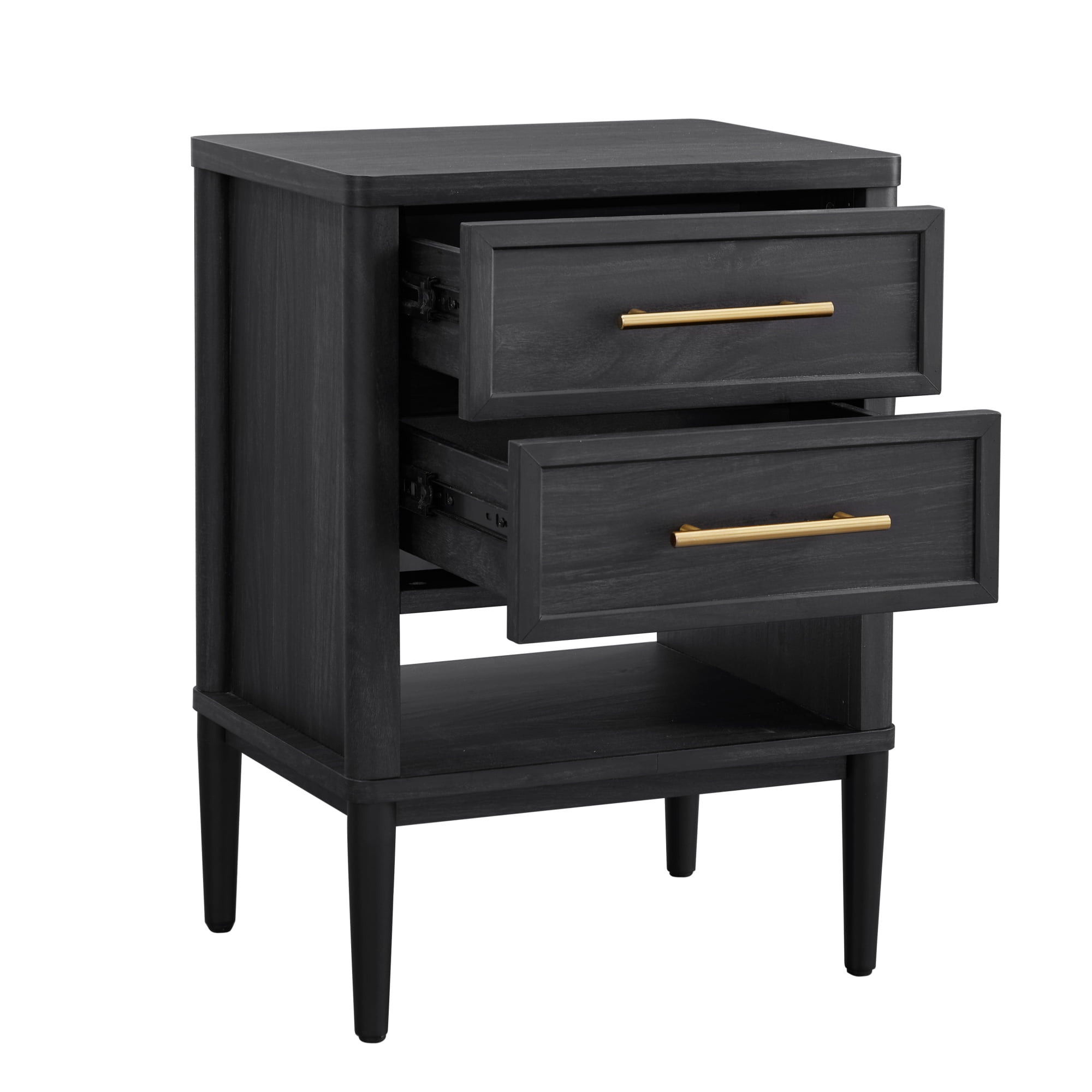 Better Homes & Gardens Oaklee Nightstand, Charcoal Finish