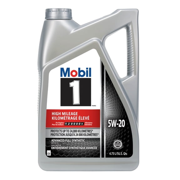 Huile moteur entièrement synthétique Mobil 1™ Kilométrage élevé 5W-20, 4,73 L