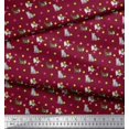 thumbnail image 2 of Soimoi Poly Georgette Fabric Dot & Cat Animal Fabric Prints by Yard 52 Inch Wide, 2 of 5