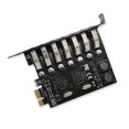 thumbnail image 1 of PCI-E to USB Adapter Board USB 3.0 High Data USB expansion Transmission Speed Expansion Board with 7 Ports, 1 of 8