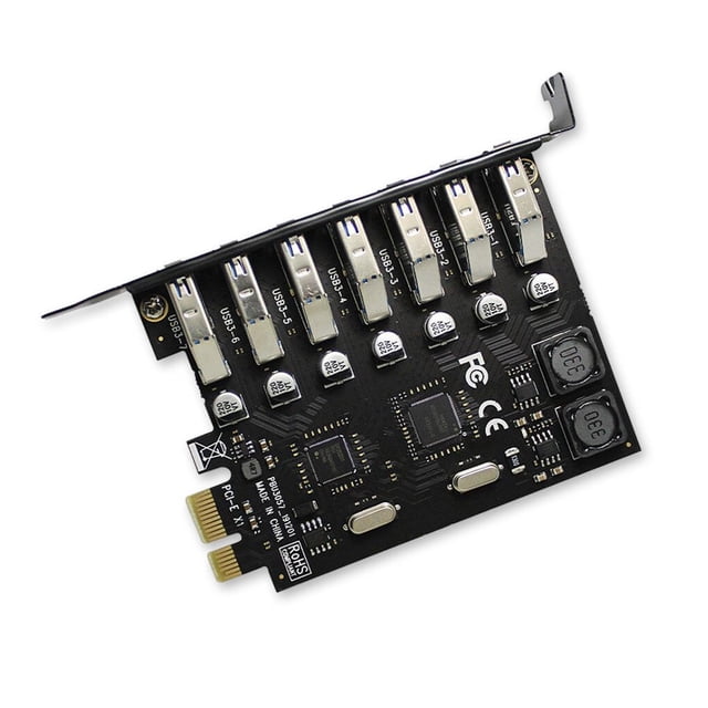 PCI-E to USB Adapter Board USB 3.0 High Data USB expansion Transmission Speed Expansion Board with 7 Ports