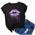 thumbnail image 5 of Birdeem Womens Fashion Printed Round Neck Short Sleeve T-Shirt Blouse Loose Tops, 5 of 5
