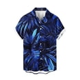 thumbnail image 4 of Pisexur T-shirts pour Hommes, Mode Décontractée Imprimée avec Poche, Boutons, Manches Courtes, Col Rabattu, Chemise de Golf Bleue, 3TG, 4 of 7