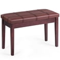 thumbnail image 1 of Gymax Banc Clavier de Piano en Cuir PU Coussin Rembourré Double Siège Rangement, 1 of 6