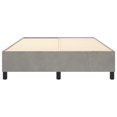 thumbnail image 3 of vidaXL Bed Frame Light Grey 137x190 cm Full Velvet, 3 of 5