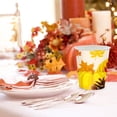 thumbnail image 4 of Amzcrzy Paper Tableware Thanksgiving Paper Plates Festive Fall Pumpkin and Maple Leaves Pattern Disposable Tableware for Fall Harvests Party Christmas Decorations Halloween Decorations Fall Decor, 4 of 6