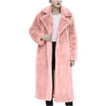 thumbnail image 2 of LOVZFMLL Jackets for Women's Button Pockets Bandage Solid Color Long Sleeve Loose Coat Medium Length Coat, 2 of 6