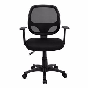 Nicer Furniture Nicer Furniture Mid-Back Black Mesh Computer Desk Chair with Arms