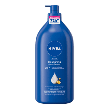 Lotion corporelle hydratante et nourrissante 72 heures NIVEA, lait corporel avec acide hyaluronique, 1 L