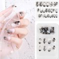 thumbnail image 4 of relayinert False Nail Removable Wearable Simple to Apply Smooth Surface Various Shapes Fake Fingernail Strong Viscosity Charming Paster 25, 4 of 6