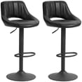 thumbnail image 1 of HOMCOM Bar Stools Set of 2 Swivel Adjustable Counter Height Barstools, 1 of 10