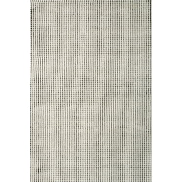 Rug Branch Maya Modern Checkered Beige Black Indoor Hand-Tufted Area Rug