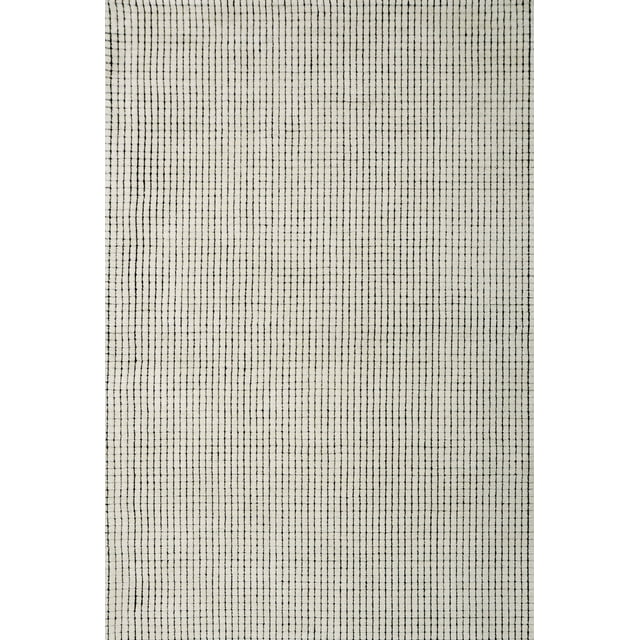 Rug Branch Maya Modern Checkered Beige Black Indoor Hand-Tufted Area Rug
