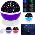 thumbnail image 1 of Night Light Projector, Rotatable Sky Moon Star Projector Night Lights for Kids, Blue/Purple/Pink, 1 of 5