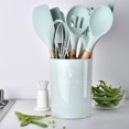 thumbnail image 4 of Amdohai 11PCS Cooking Utensils Kitchen Utensil Set Silicone Kitchenware Set Wooden, 4 of 7