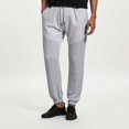 thumbnail image 2 of Men's Summer Thin Fashion Solid Color Loose Imitation Sports Lace Up Splicing Sweat Pants, 2 of 6