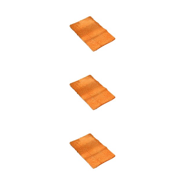 relayinert 1/2/3/5 Exquisite Crafted Carpet Quick-drying Strong Grip No Shedding Absorbent Orange 40cm*60cm 3PCS
