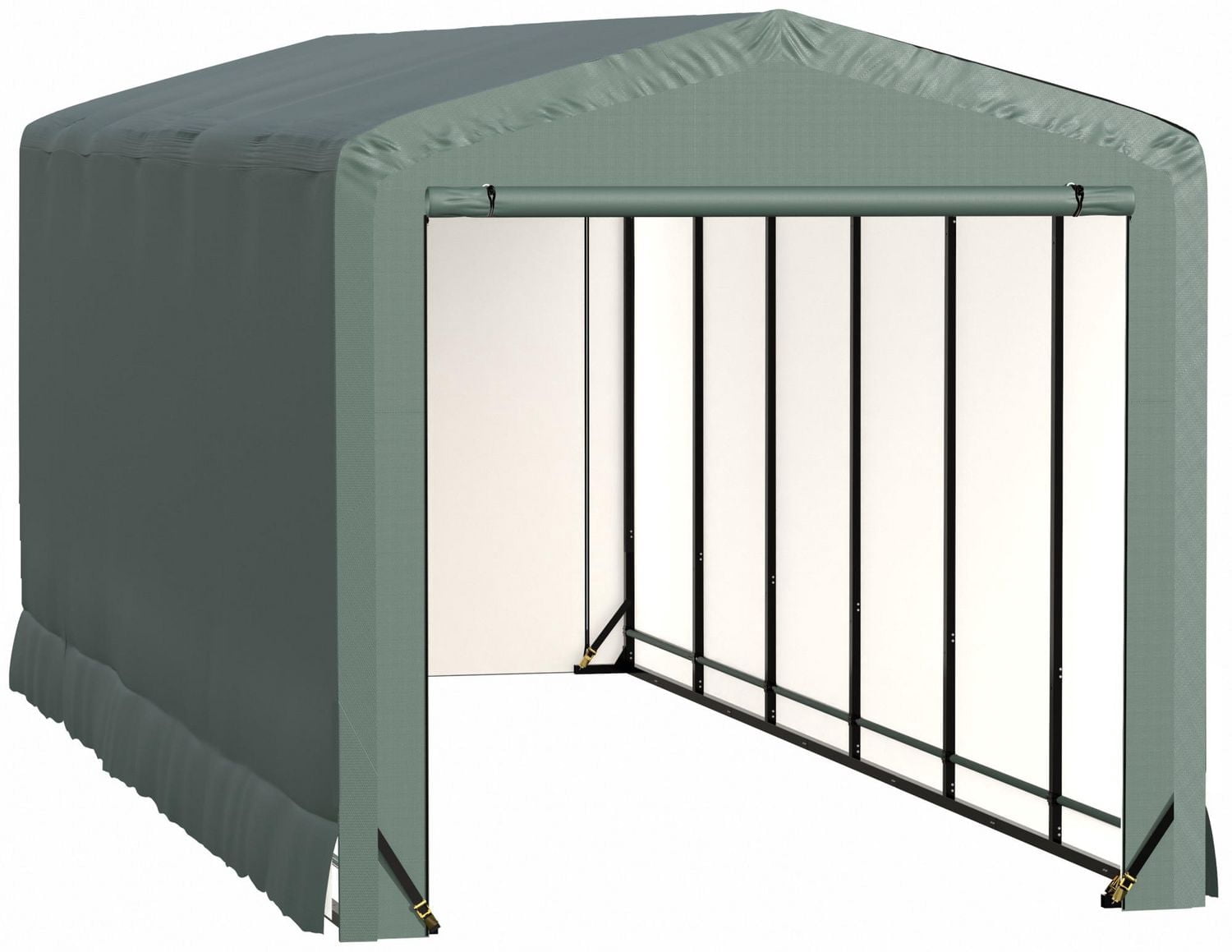ShelterTube Wind and Snow-Load Rated Garage, 10x27x10 Green
