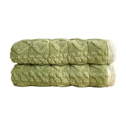 Green Milk Flannel Mattress Topper Warm Non Slip Bed Pad For Student Dorm Home Use 35.43 X 78.74 Inches Green