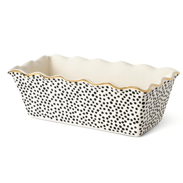 Thyme & Table 9" Ceramic Loaf Dish, Dot