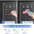 thumbnail image 5 of Acrylic Calendar for Fridge, Monthly Clear Acrylic Magnetic Dry Erase Board for Refrigerator, Stronger-Magnetic Reusable Fridge Planner, Includes 3 Liquid Chalk Markers, 5 of 5