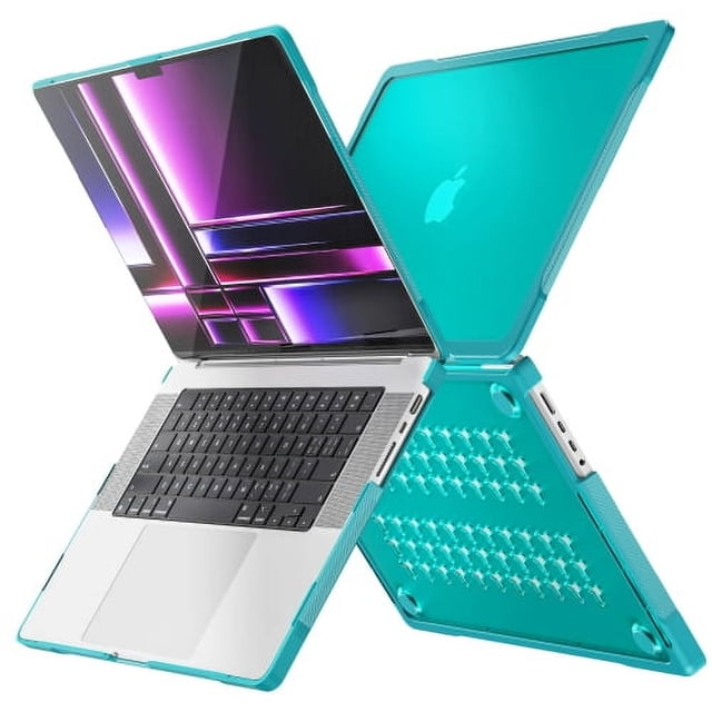 Étui pour MacBook Air 13,6 Pouces A3240 A2681 A3113 (Version 2022 2023 2024 2025) - Coque Rigide Robuste et Résistante - Bleu